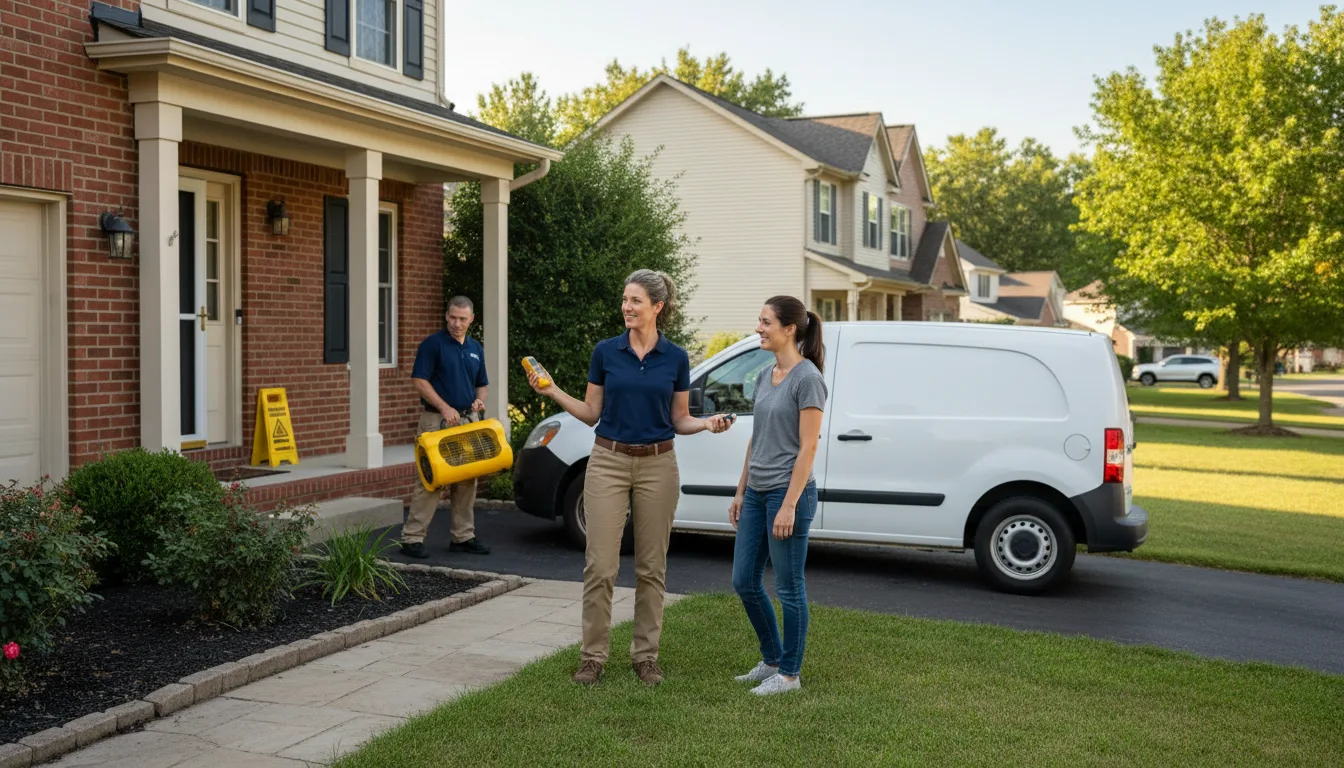 Residential water damage restoration in Heidelberg, MS
